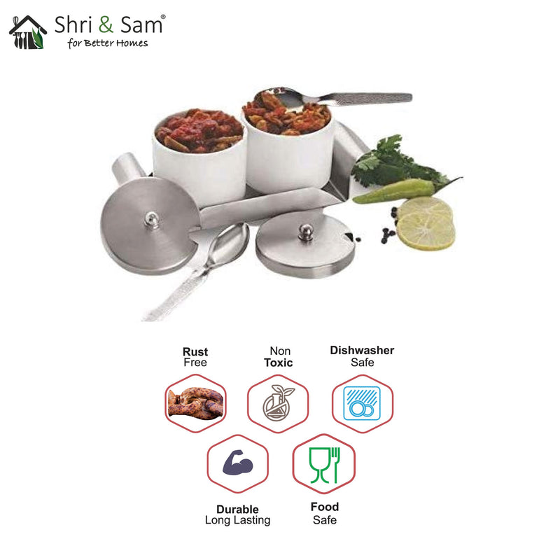 Stainless Steel 2 PCS Queen Cera Pickle Set