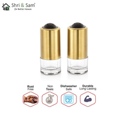Stainless Steel Trident Gold Salt & Pepper