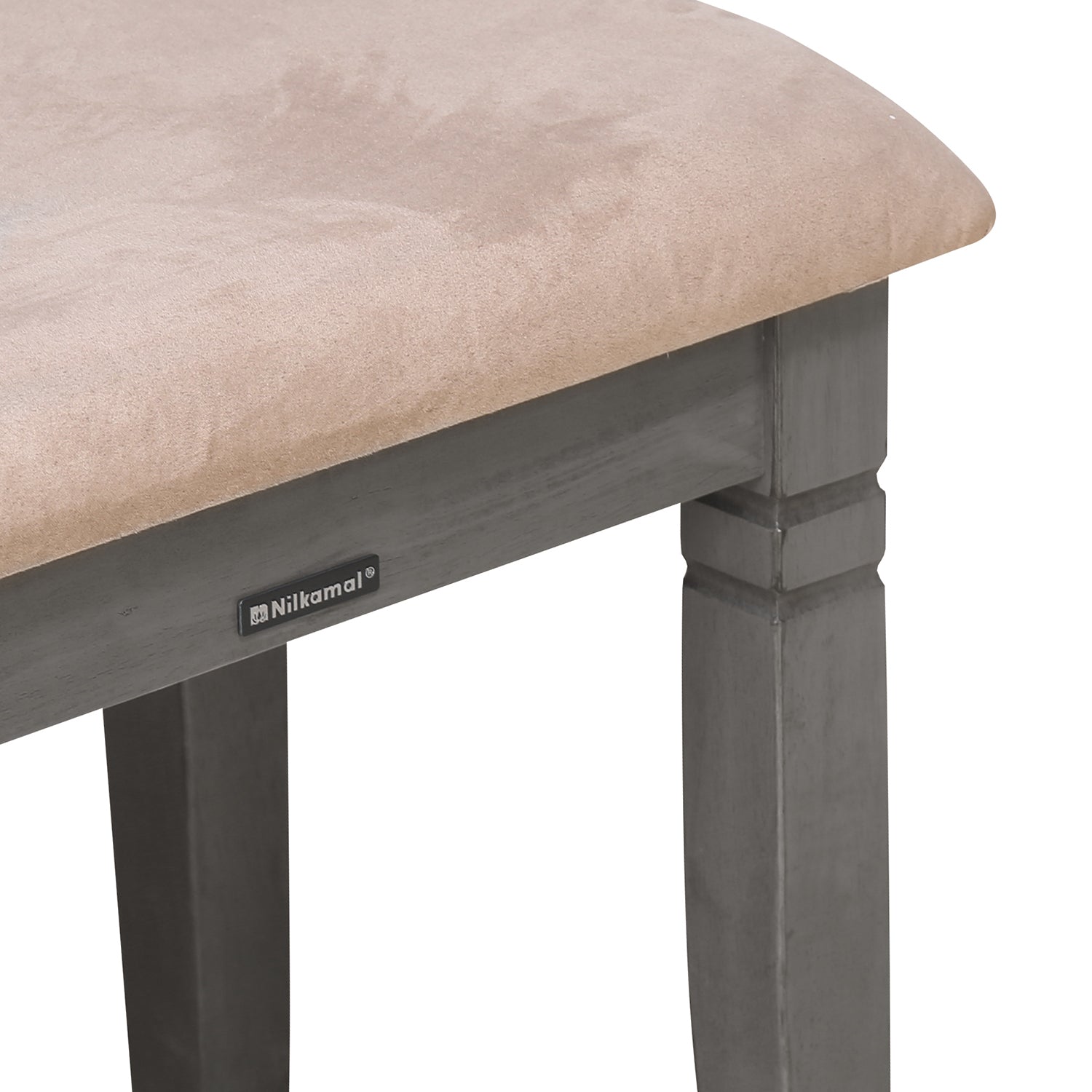 Nilkamal Stanfield 6 Seater Dining Set with Bench (Grey)