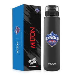 Sports Steel Edge UV Printing Thermoware Bottle With Twin Lid - Delhi Capitals (DC) - Milton
