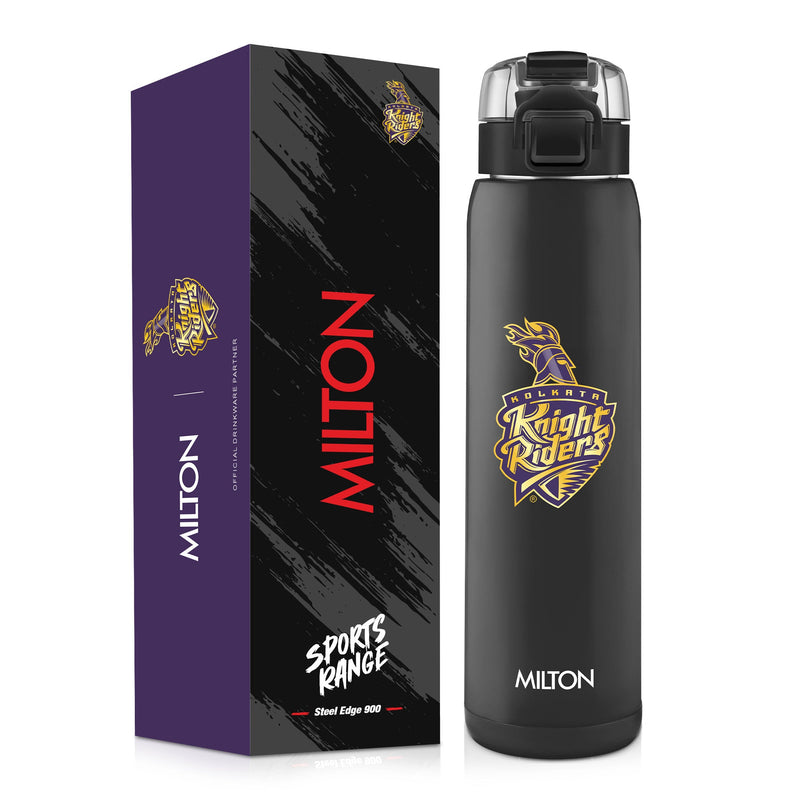 Sports Steel Edge UV Printing Thermoware Bottle With Twin Lid - Kolkata Knight Riders (KKR) - Milton