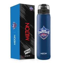 Sports Steel Edge UV Printing Thermoware Bottle With Twin Lid - Delhi Capitals (DC) - Milton