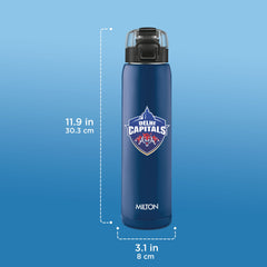 Sports Steel Edge UV Printing Thermoware Bottle With Twin Lid - Delhi Capitals (DC) - Milton
