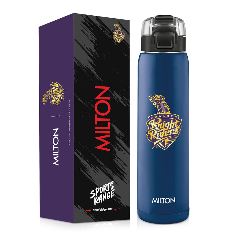 Sports Steel Edge UV Printing Thermoware Bottle With Twin Lid - Kolkata Knight Riders (KKR) - Milton