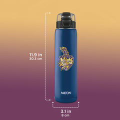 Sports Steel Edge UV Printing Thermoware Bottle With Twin Lid - Kolkata Knight Riders (KKR) - Milton