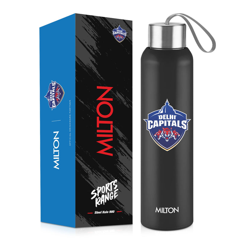 Sports Steel Halo UV Printing Water Bottle - Delhi Capitals (DC) - Milton