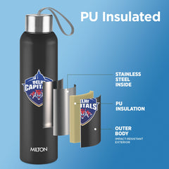 Sports Steel Halo UV Printing Water Bottle - Delhi Capitals (DC) - Milton