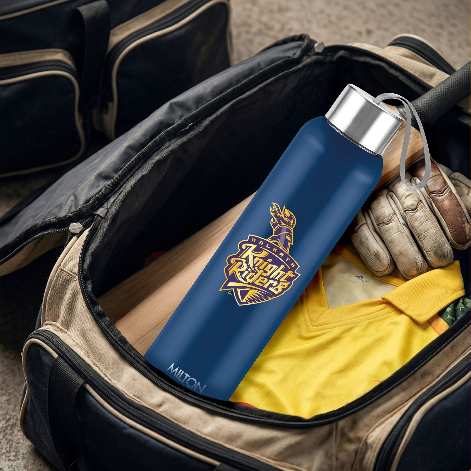 Sports Steel Halo UV Printing Water Bottle - Kolkata Knight Riders (KKR) - Milton