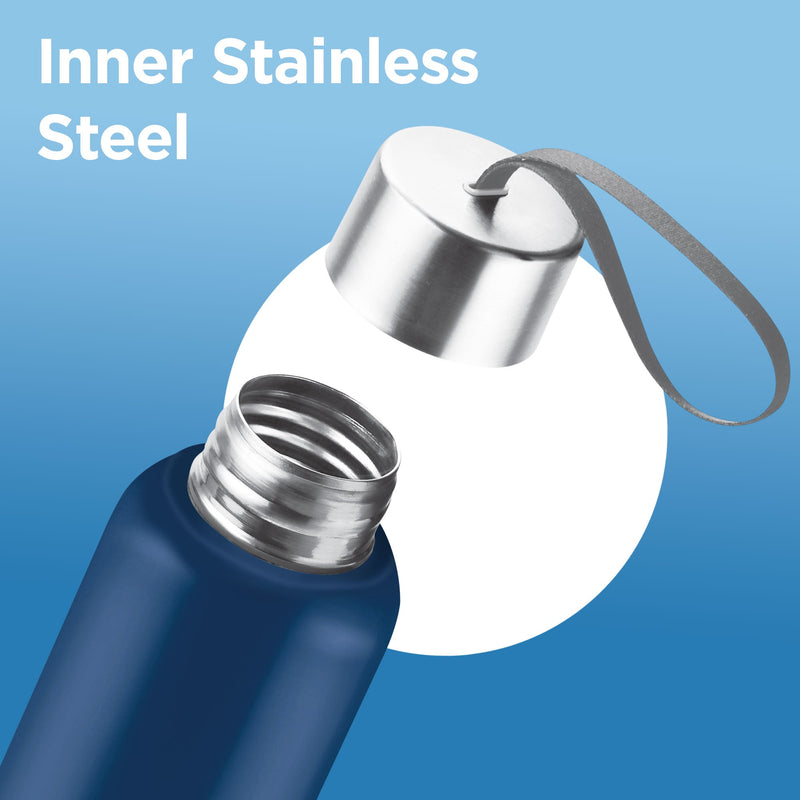 Sports Steel Halo UV Printing Water Bottle - Mumbai Indians (MI) - Milton