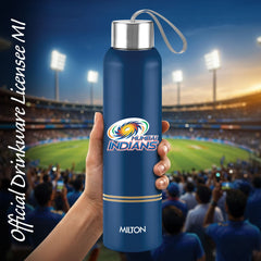 Sports Steel Halo UV Printing Water Bottle - Mumbai Indians (MI) - Milton