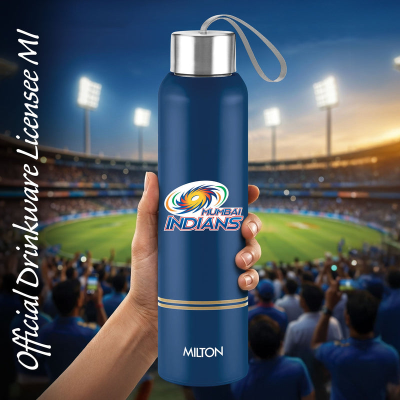 Sports Steel Halo UV Printing Water Bottle - Mumbai Indians (MI) - Milton