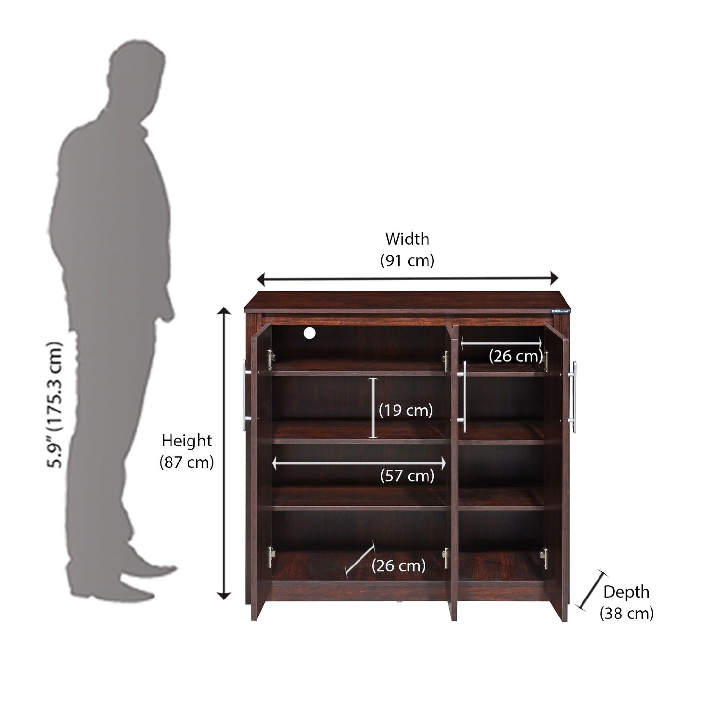 Nilkamal Stella Shoe Cabinet
