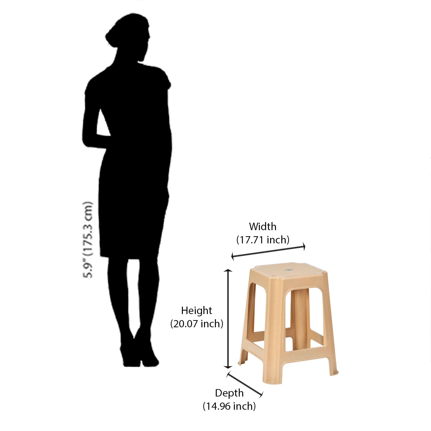 Nilkamal STL06 Plastic Stool