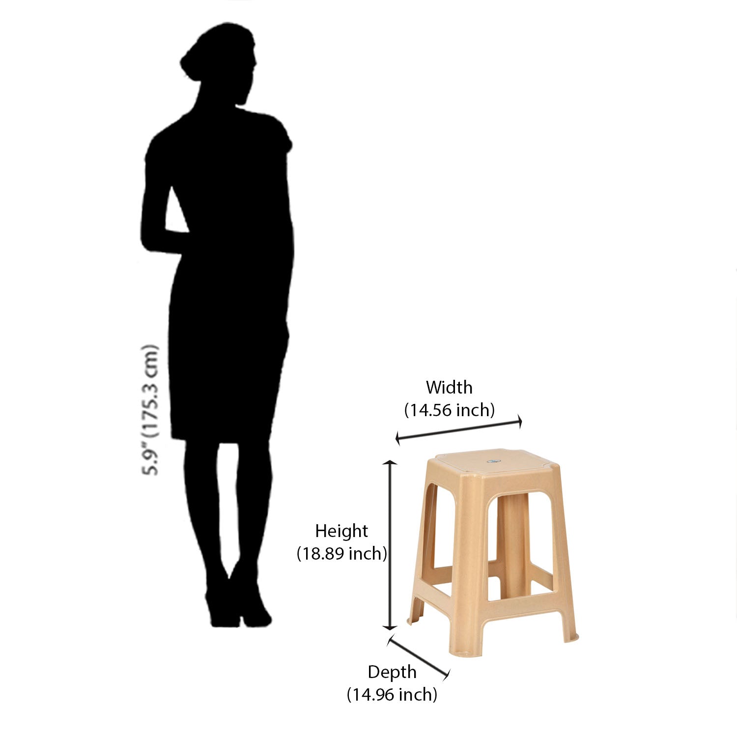 Nilkamal STL07 Plastic Stool