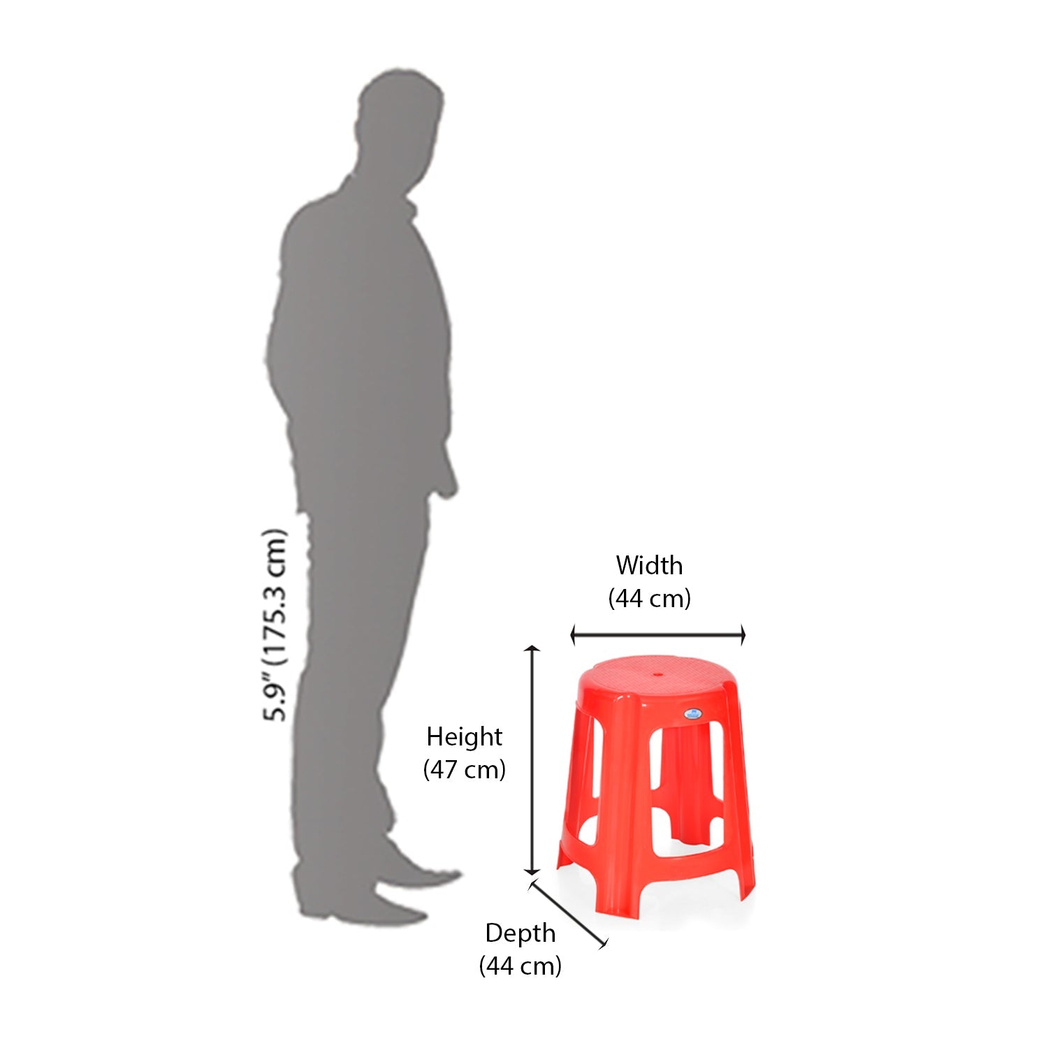 Nilkamal STL10 Plastic Stool