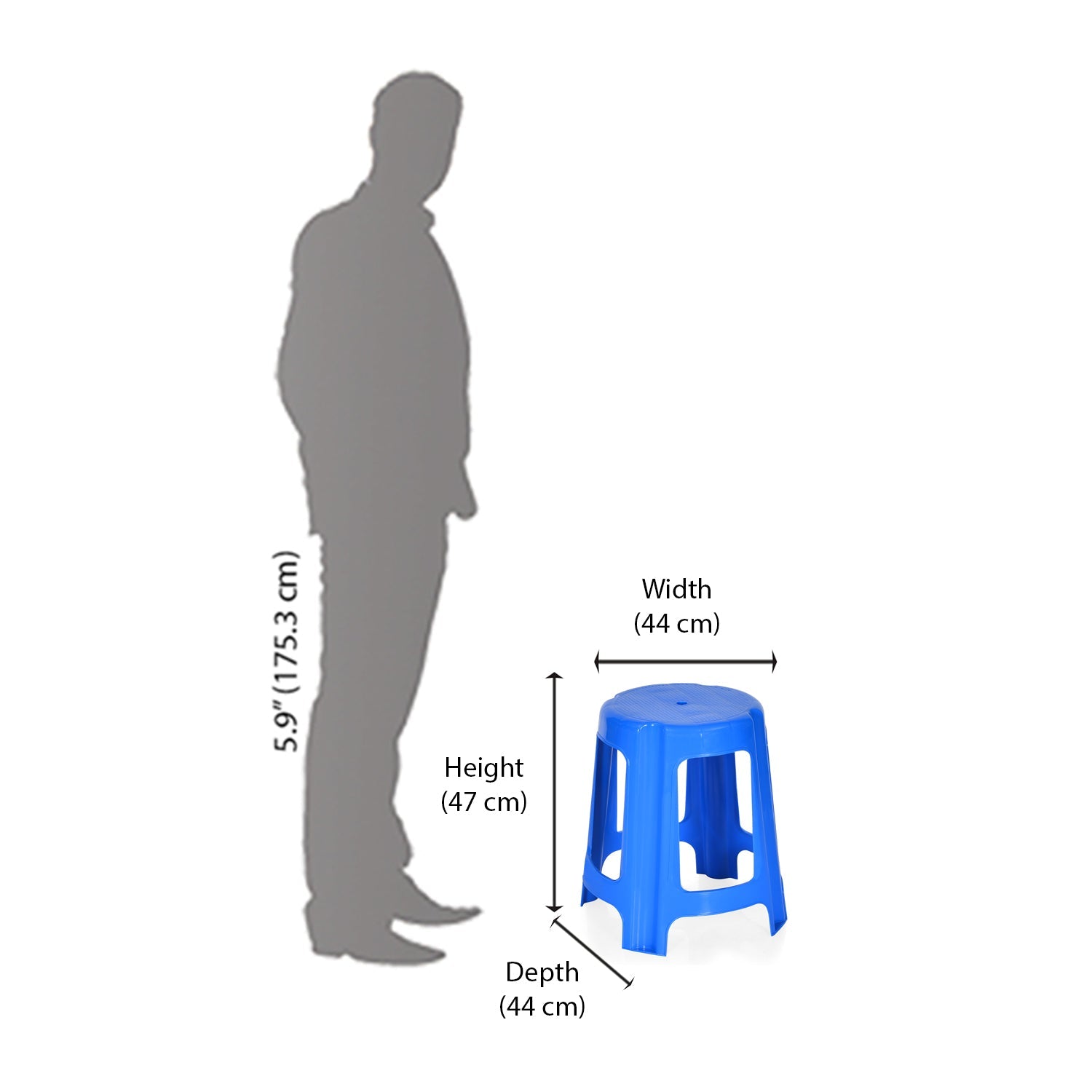 Nilkamal STL10 Plastic Stool