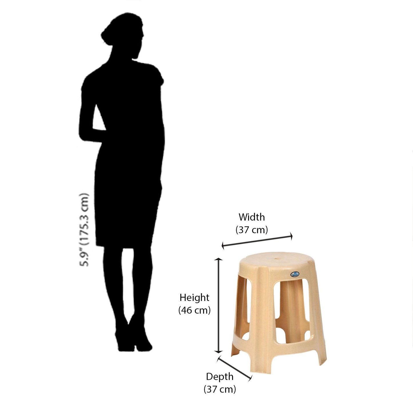 Nilkamal STL10 Plastic Stool