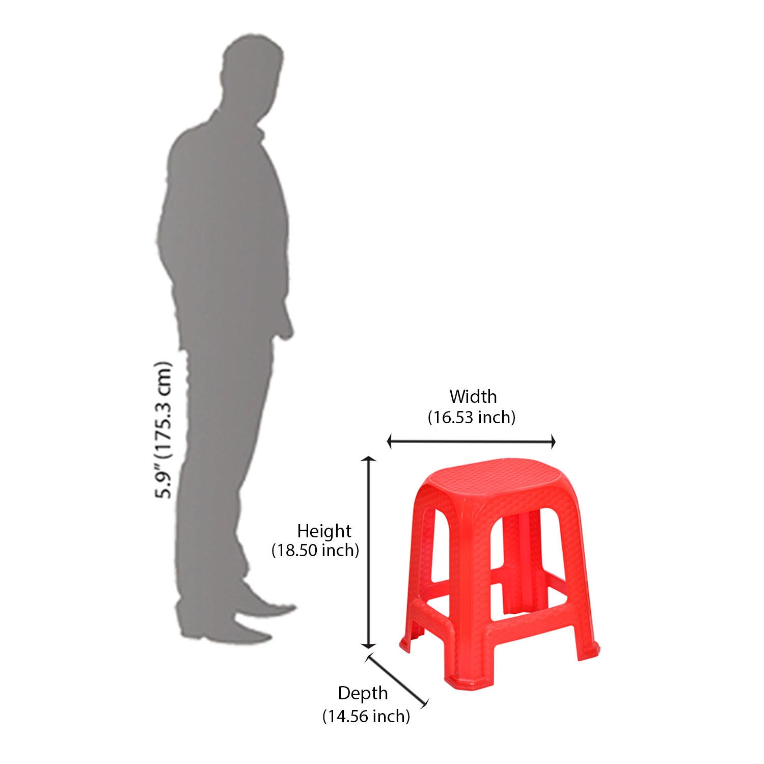Nilkamal STL26 Plastic Stool