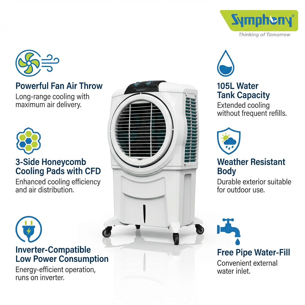 Sumo 115 XL | Powerful Desert Air Cooler | Leg Set