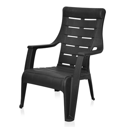 Nilkamal Sunday Plastic Arm Chair (Iron Black)