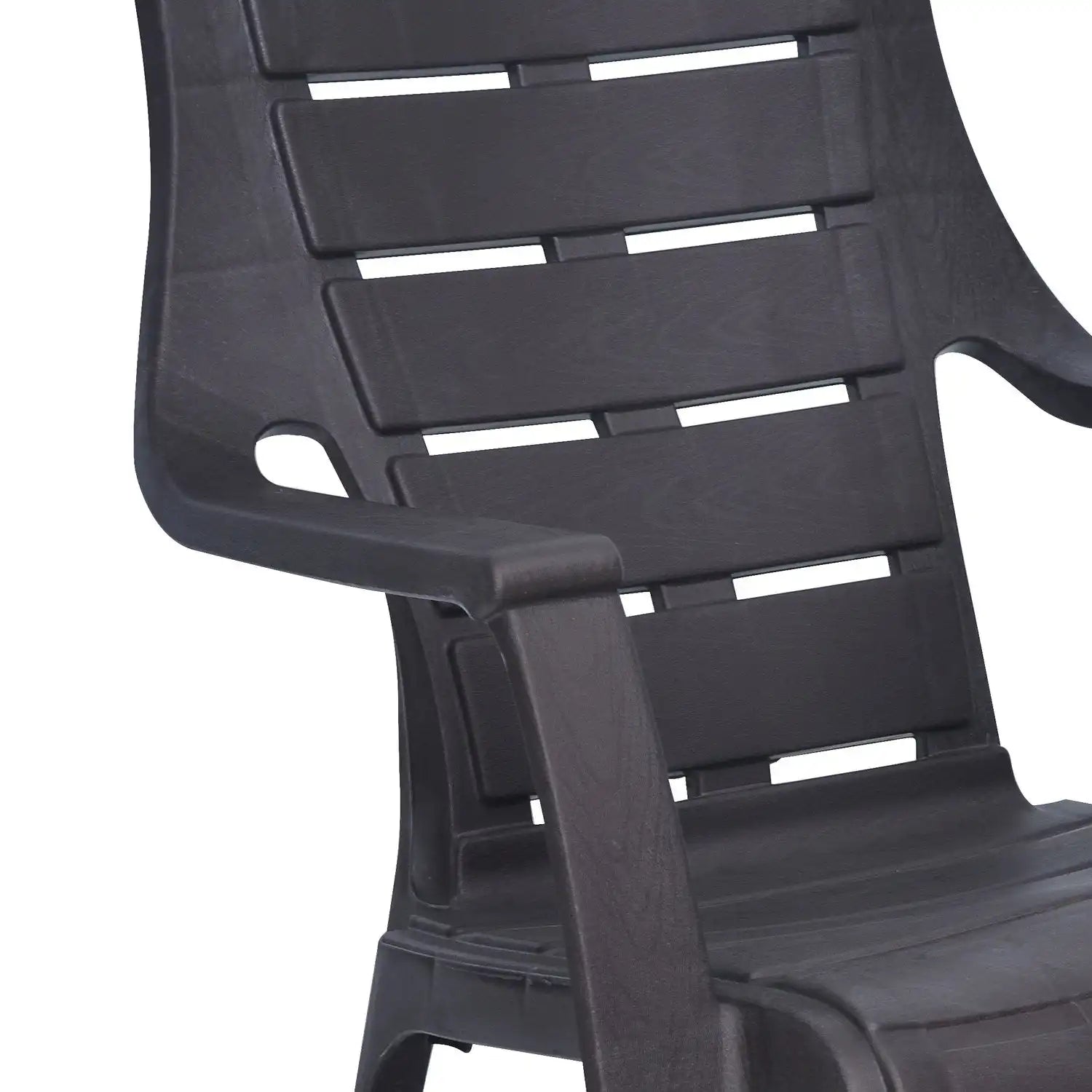 Nilkamal Sunday Plastic Arm Chair (Weather Brown)