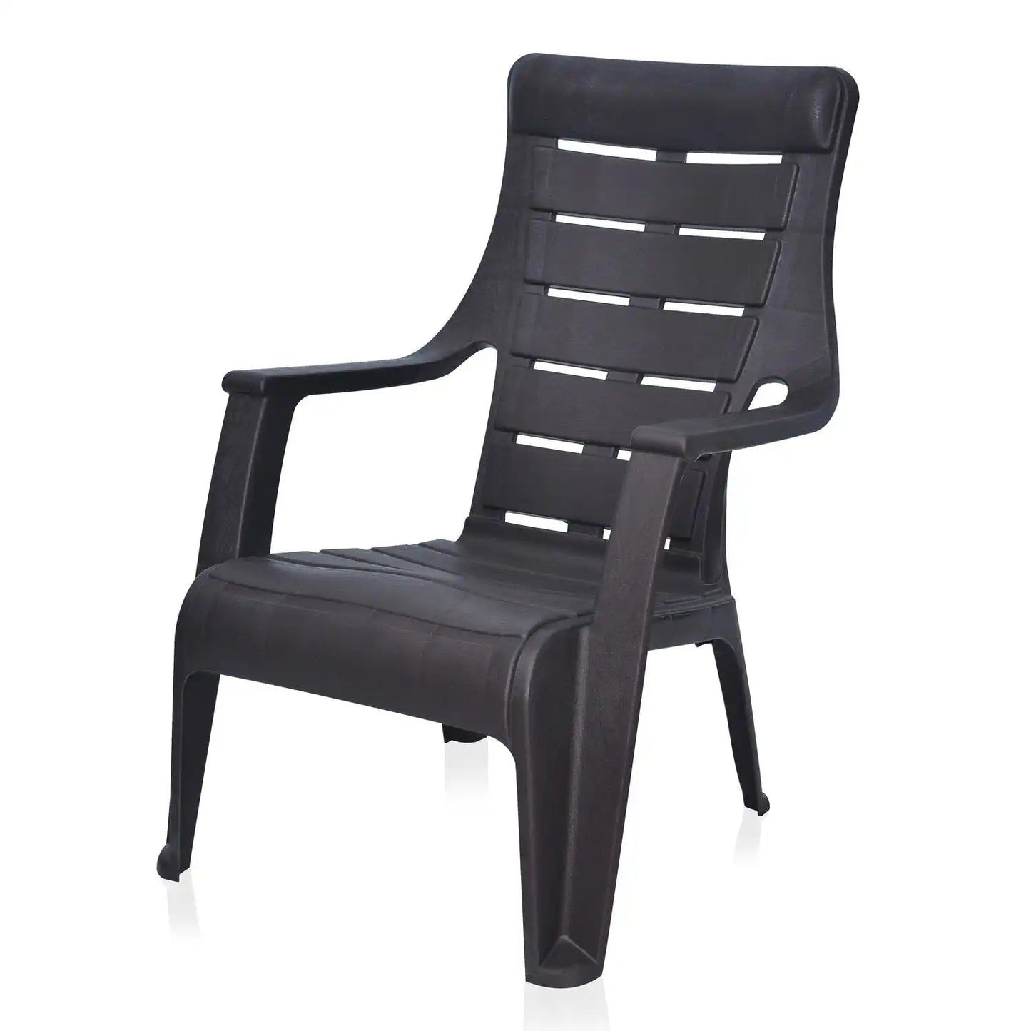 Nilkamal Sunday Plastic Arm Chair (Weather Brown)