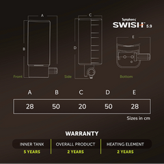 SWISH Hairfall Control Instant Geyser, 5.9 Litres
