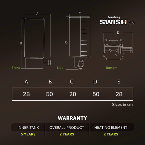 SWISH Hairfall Control Instant Geyser, 5.9 Litres