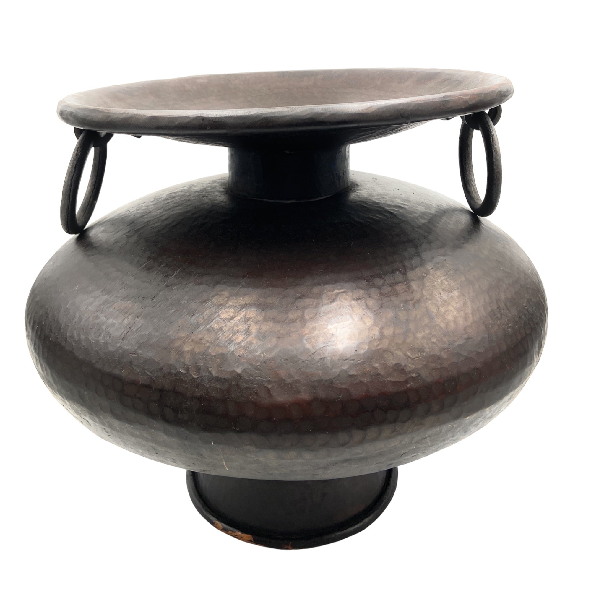 Bhunes Brass Antique Big Planter Bowls | Decor Bowl | Pittal Ka Katora | Decorative,Brown, 14 Inch, 1 Piece