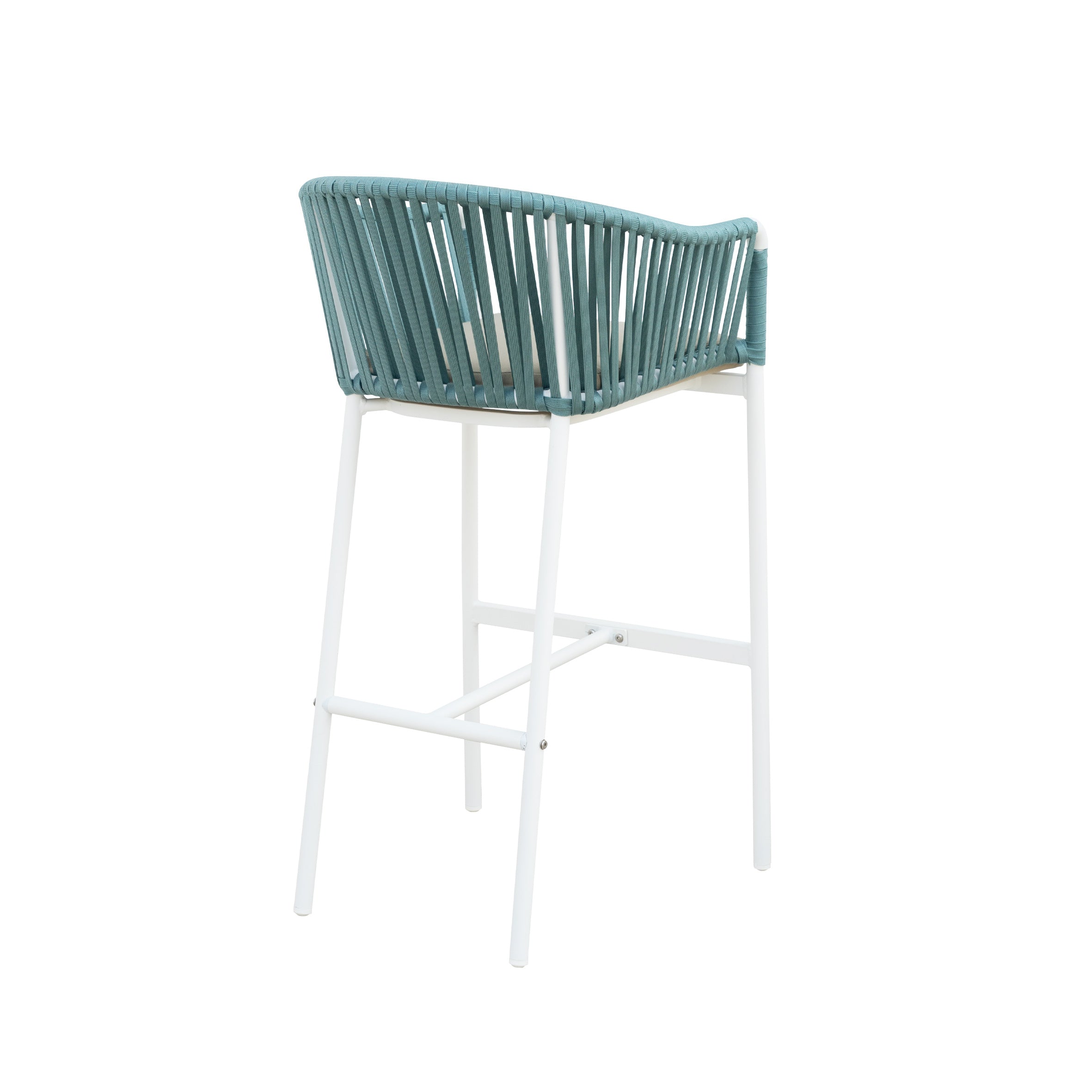 Hency Outdoor Patio Bar Chair 1 Chair for Balconey (Sky Blue) Braided & Rope