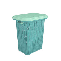 Nilkamal Elegance Laundry Basket 50 Litre with Lid (Sapphire Blue & Sea Blue)