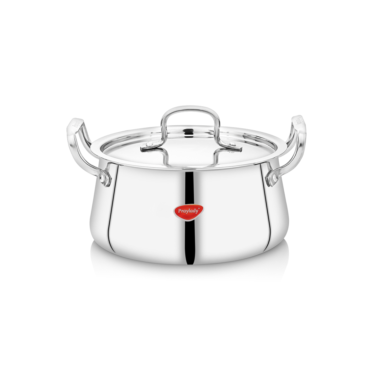 Praylady Triplus+ Pro Sara Casserole/Handi (16 cm, 18 cm & 20 cm) | Premium Cooking & Serving Handi | Ideal for Rice, Dal, Curries & Biryani
