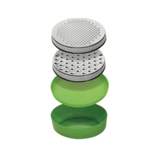 Anjali Halwa Grater With Container - Green, Thin & Thick Shreds 1 pc