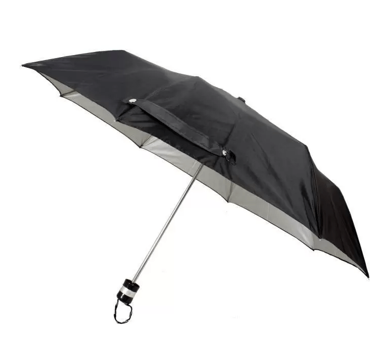 CITIZEN PLAIN BLACK 3 FOLD UMBRELLA Umbrella  (Black)