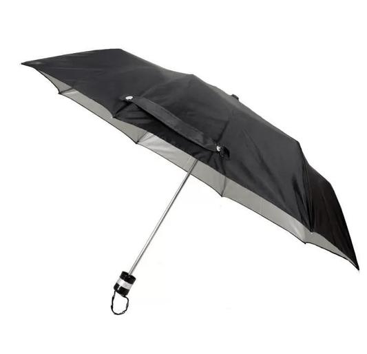 CITIZEN PLAIN BLACK 3 FOLD UMBRELLA Umbrella  (Black)
