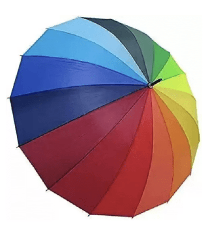 Rainbow Umbrella Rain High Density Heavy Canopy for Resistant A2 Umbrella  (Multicolor)