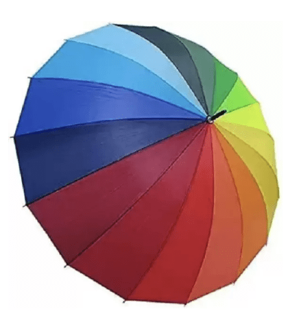 Rainbow Umbrella Rain High Density Heavy Canopy for Resistant A2 Umbrella  (Multicolor)