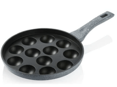 Premier Non Stick Astral Paniyaram Round Pan 12 Cavity with Glass Lid-1