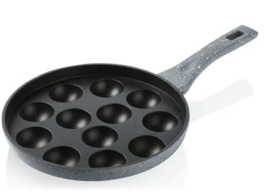 Premier Non Stick Astral Paniyaram Round Pan 12 Cavity with Glass Lid