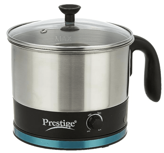 Prestige PMC 1.0 (600 Watt) Stainless Steel Multi Cooker with Concealed Base, Outer Lid