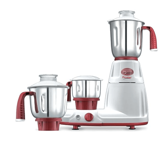Prestige Deluxe LS 750-Watt Mixer Grinder (White and Red)