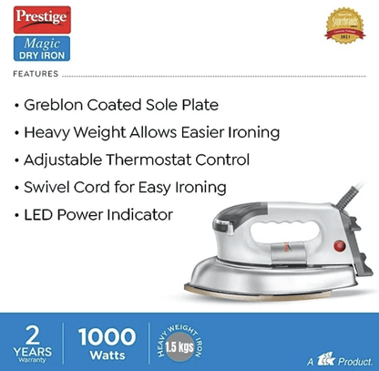 Prestige Magic Dry Iron – PDI 06, Silver