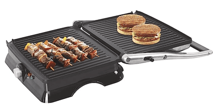 வொண்டர்செஃப் சஞ்சீவ் கபூர் தந்தூர் குடும்ப அளவு எலக்ட்ரிக் கிரில்லர் டோஸ்டர் சாண்ட்விச் மேக்கர் 3 இன் 1 அப்ளையன்ஸ் 1600 வாட் 180 டிகிரி கிரில்லிங், அதிகப்படியான ஆயில்ஃப்ளெக்ஸி கீல்களை அகற்ற சரிசெய்யக்கூடிய சாய்வு, பலவற்றிற்கானது