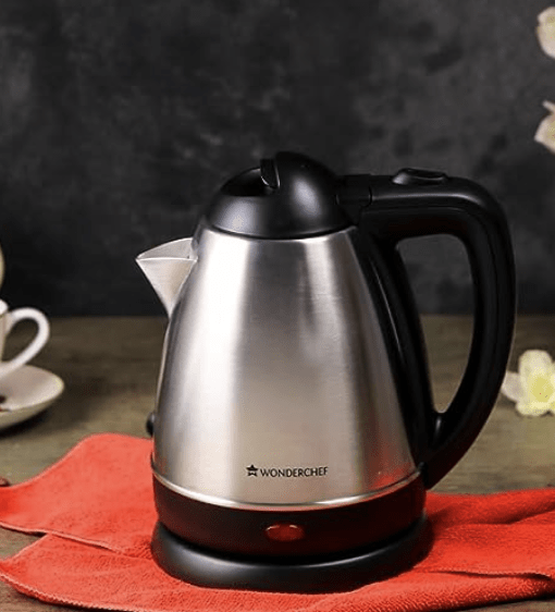 Wonderchef Luxe Automatic Stainless Steel Cordless Electric Kettle 1.2 Litre, 1800W, Ivory | Elegant design | Safety Lock