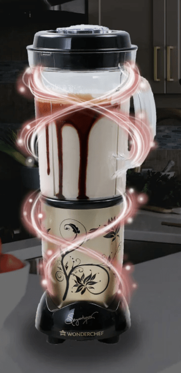 Wonderchef Nutri-blend Juicer, Mixer, Grinder, Blender & Smoothie Maker | 22000 RPM, 400W 100% Full Copper Motor | Stainless steel Blades | 3 unbreakable jars | 2 Years warranty | Recipe book by Chef Sanjeev Kapoor | Champagne