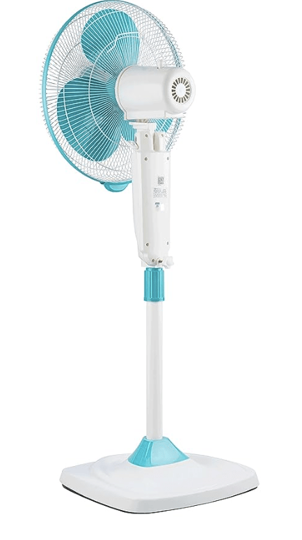 Bajaj AIRSTREAM 60 W 400 MM PEDESTAL FAN, FULL COPPER MOTOR, BLUE, Large