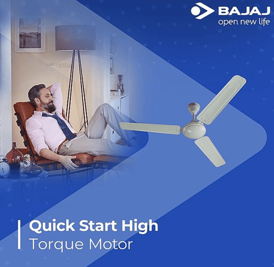 Bajaj Edge 1200mm Ceiling Fan 56-Watts (Ivory, Bianco)