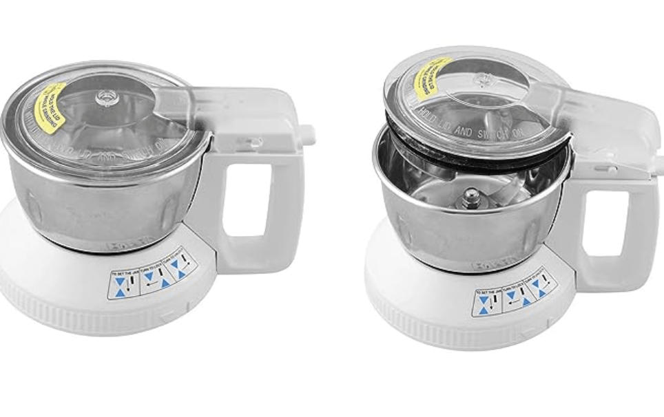 Panasonic AC MX-AC220-H 550-Watt Super Mixer Grinder with 2 Jars (Grey)