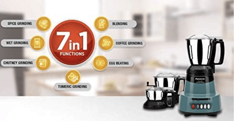 Panasonic MX-AV325CB 600W Mixer Grinder, Blue