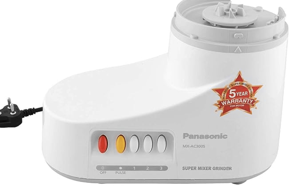 Panasonic MX-AC300S-H 550-Watt 3-Jar Super Mixer Grinder (Grey)